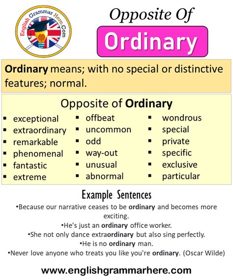 antonyms for ordinary